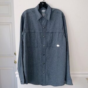 Dickies Cooling Utility Performance Work Shirt Long Sleeve UPF Airforce Blue